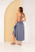 Vestido Yara - Azul Petróleo - Marry Blue