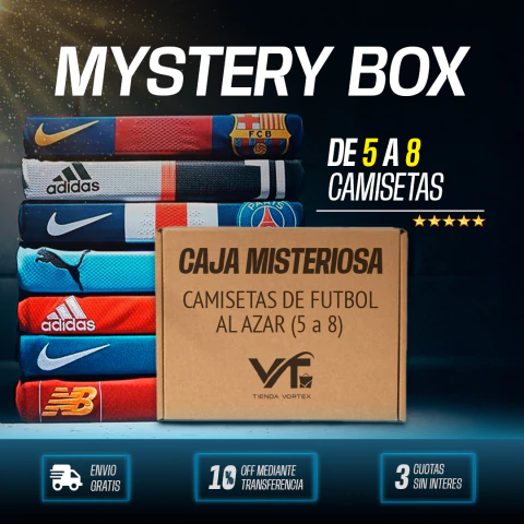 MYSTERY BOX CAMISETAS DE FUTBOL - (5 a 8 camisetas al azar) - comprar online