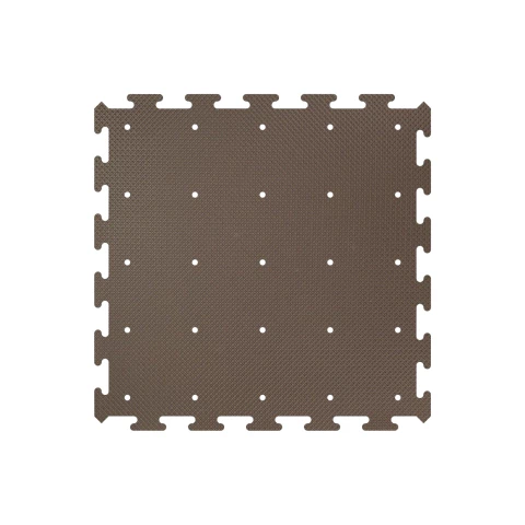Piso Emborrachado - Borda Dentada, Superfície Drenante - Marrom - comprar online