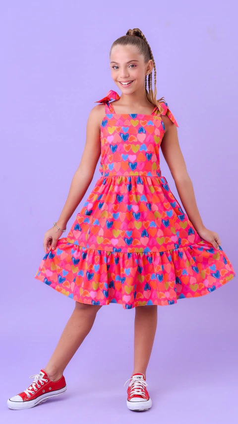 Vestido Eduarda rosa - MENINA MOLEKA - comprar online