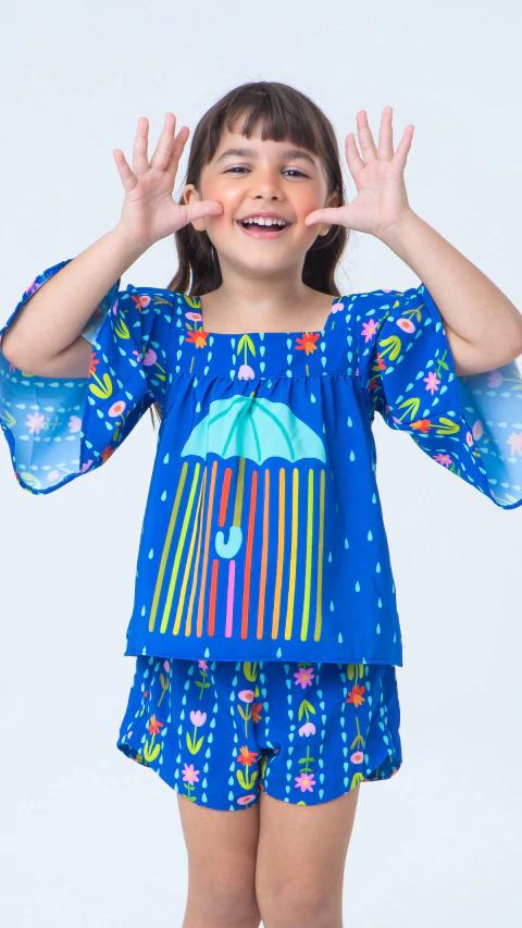 Conjunto Sophia Chuva de Flores - comprar online