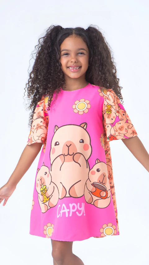 Vestido Trapézio Capivara - comprar online
