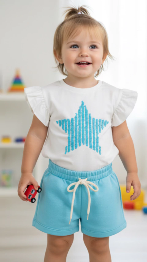 Conjunto Bina azul Estrela - comprar online