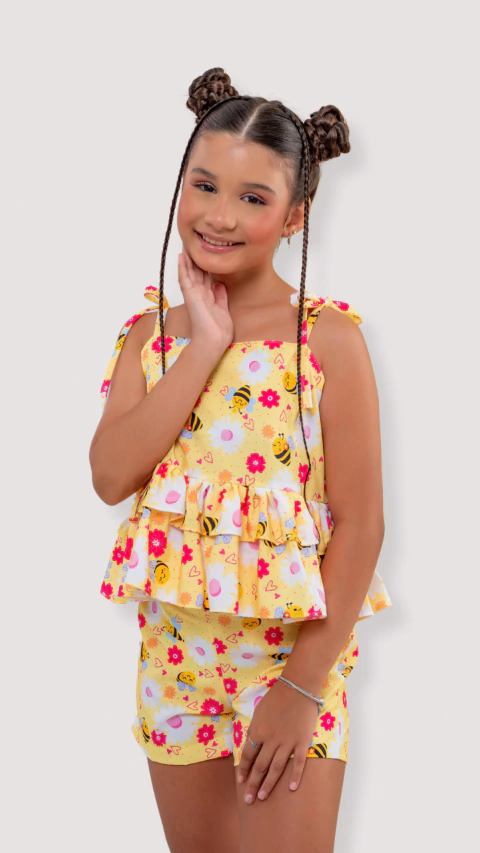 Conjunto Olivia Abelhinha amarelo - comprar online