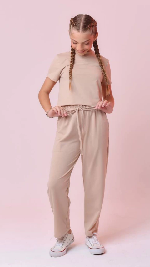 Conjunto Molekinha bege - MENINA MOLEKA - comprar online