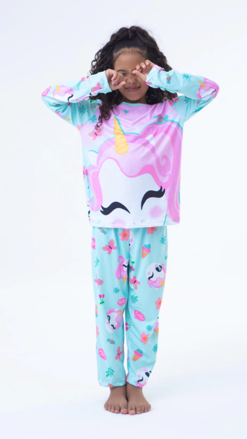 Pijama manga longa Unicórnio - comprar online