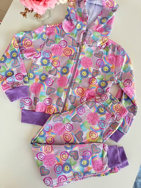 Conjunto moletom com zíper