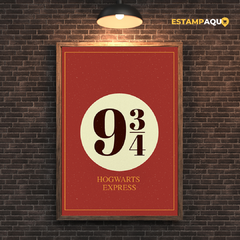 Quadro MDF - Plataforma 9 3/4 - Harry Potter