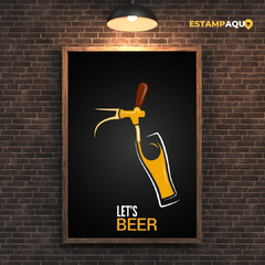 Quadro MDF - Let's Beer