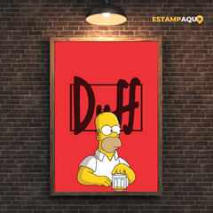 Quadro MDF - Duff (Simpsons)