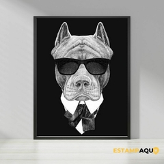 Quadro MDF - Cachorro de Preto (MIB)