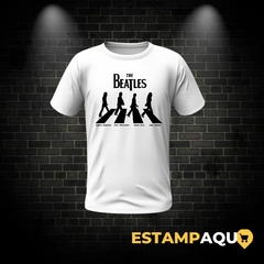 Camiseta - The Beatles Abbley Road - Estampa Aqui