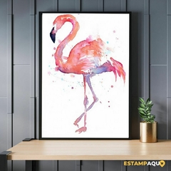 Quadro MDF - Flamingo