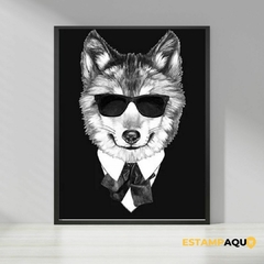 Quadro MDF - Cachorro de Preto (MIB)