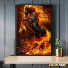 Quadro MDF - Cavalo de Fogo