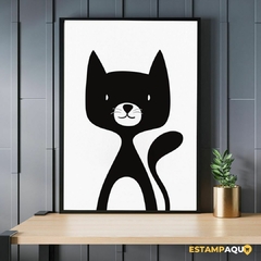 Quadro MDF - Gato Preto