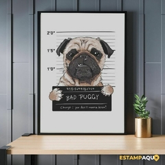 Quadro MDF - Bad Pug