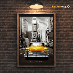 Quadro MDF - Taxi em Nova York