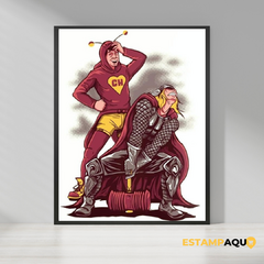 Quadro MDF - Chaves e Thor