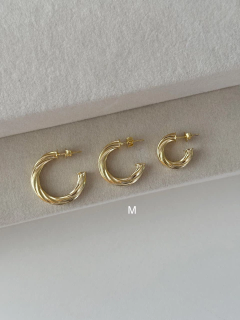 Brinco Argola Texturizada M - comprar online