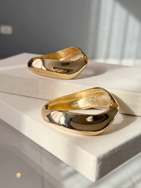 Bracelete Maxi Ondulado - Folheado - comprar online