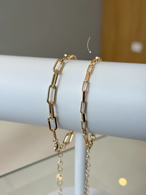 Pulseira Elo Quadrado - Folheado - comprar online