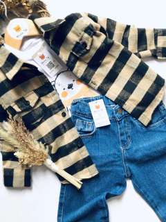 CAMISA LEÑADORA PILU BEIGE - comprar online