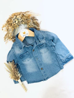 CAMISA JEANS CELESTE