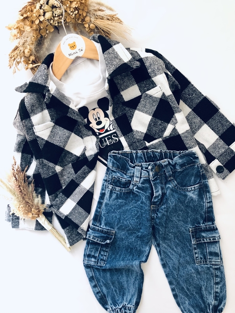 CAMISACO CUADRILLE BLANCO/NEGRO