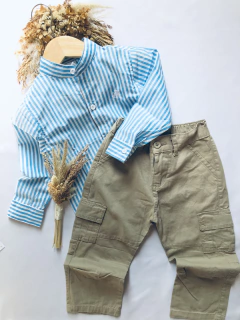 CAMISA MAO RAYADA B/C en internet