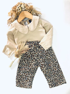 JEANS WIDE ANIMAL PRINT