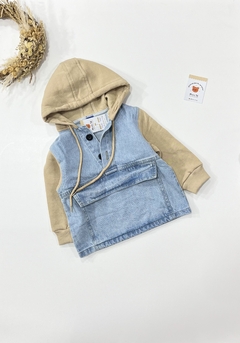 BUZO JEANS CON MANGA CAMEL - MINITO