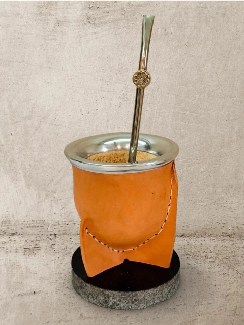 MATE DE CALABAZA FORRADO EN VAQUETA LOS PLÁTANOS (ACC359)