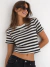 REMERA KENDAL MANGA CORTA A RAYAS JERSEY - comprar online