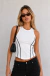 TOP CON VIVO Y RECORTE JERSEY