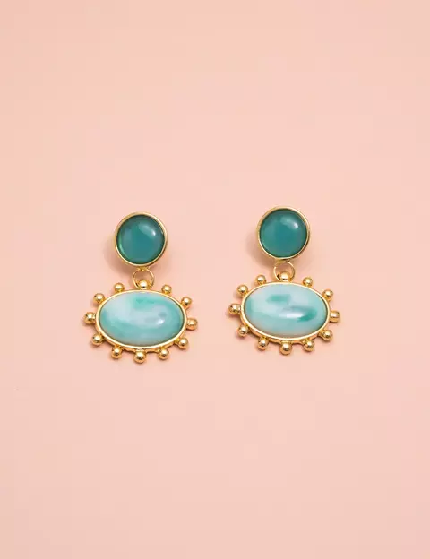 Brinco Resina Verde Lulu