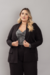 Blazer Plus Size Alfaiataria Preto - comprar online