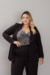 Blazer Plus Size Alfaiataria Preto - belle plus