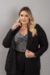 Blazer Plus Size Alfaiataria Preto na internet