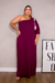 Vestido Plus Size Ombro Só Helena Vinho - belle plus