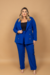 Calça Plus Size Alfaiataria Azul Elis - comprar online