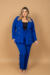 Calça Plus Size Alfaiataria Azul Elis - loja online