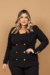 Blazer Plus Size Alfaiataria Preto Elis - loja online