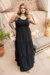 Vestido Plus Size Longo Resort Preto na internet