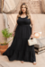 Vestido Plus Size Longo Resort Preto