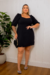 Vestido Plus Size Lastex Bruna Preto