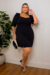 Vestido Plus Size Lastex Bruna Preto - comprar online