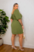 Vestido Plus Size Lastex Bruna Verde - loja online