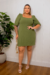 Vestido Plus Size Lastex Bruna Verde - comprar online