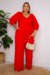 Macacão Plus Size Veneza Vermelho